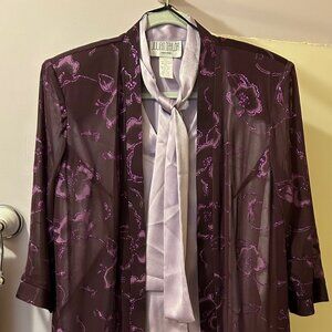 Elegant R&M Richards by Karen Kwong Open-Front Jacket | Wow 'em with Sparkle!